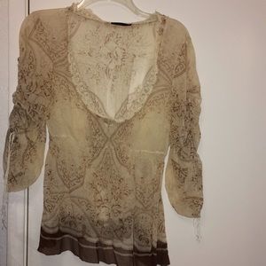 Elie Tahari - 100% Silk Peasant Blouse
